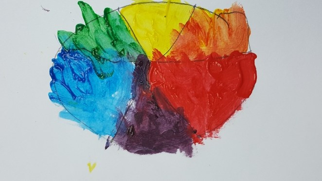 Color Experiment: Teaching primary and secondary colors