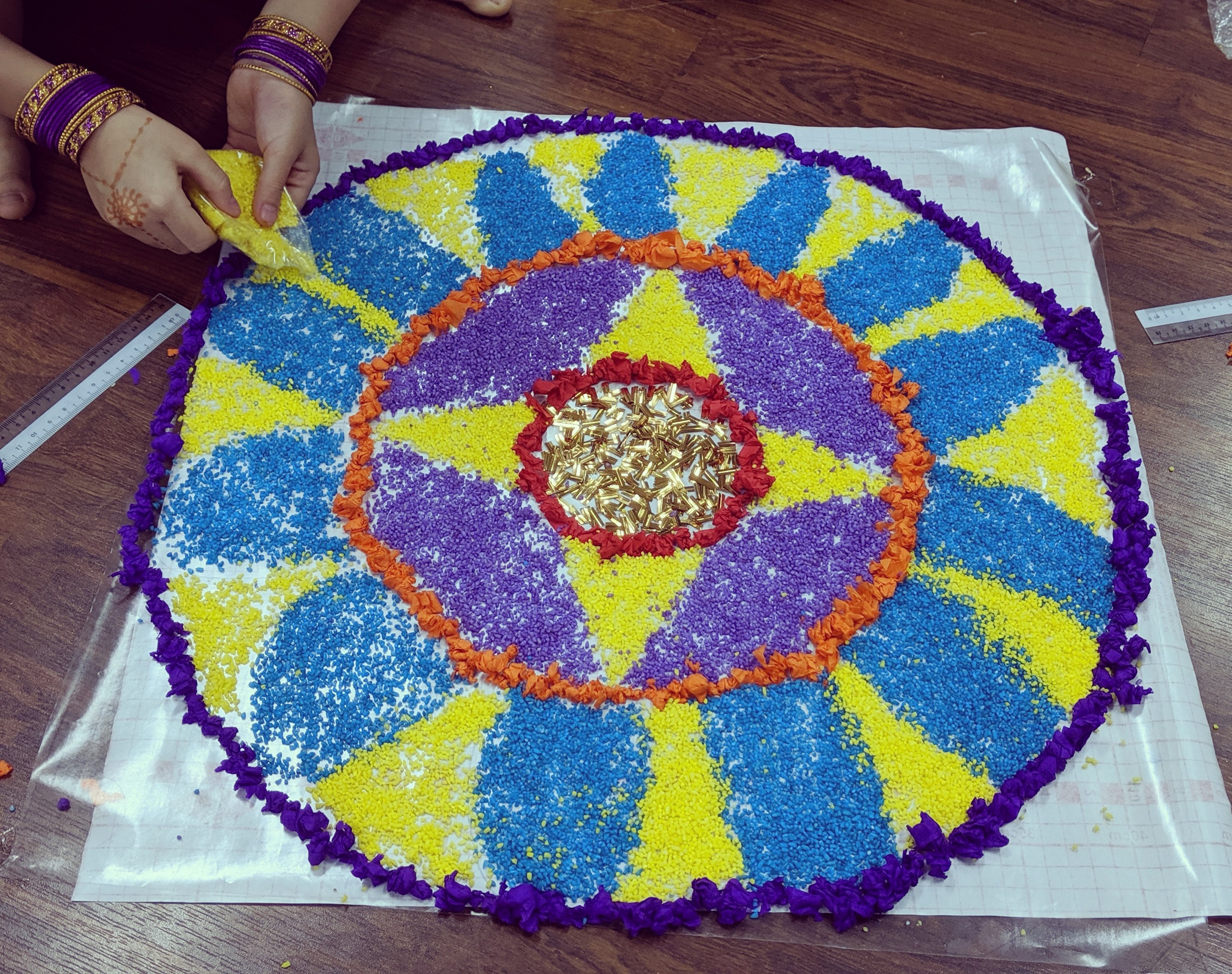 Creating A Rangoli How to make Rangoli with your children | teachersherilyn.com